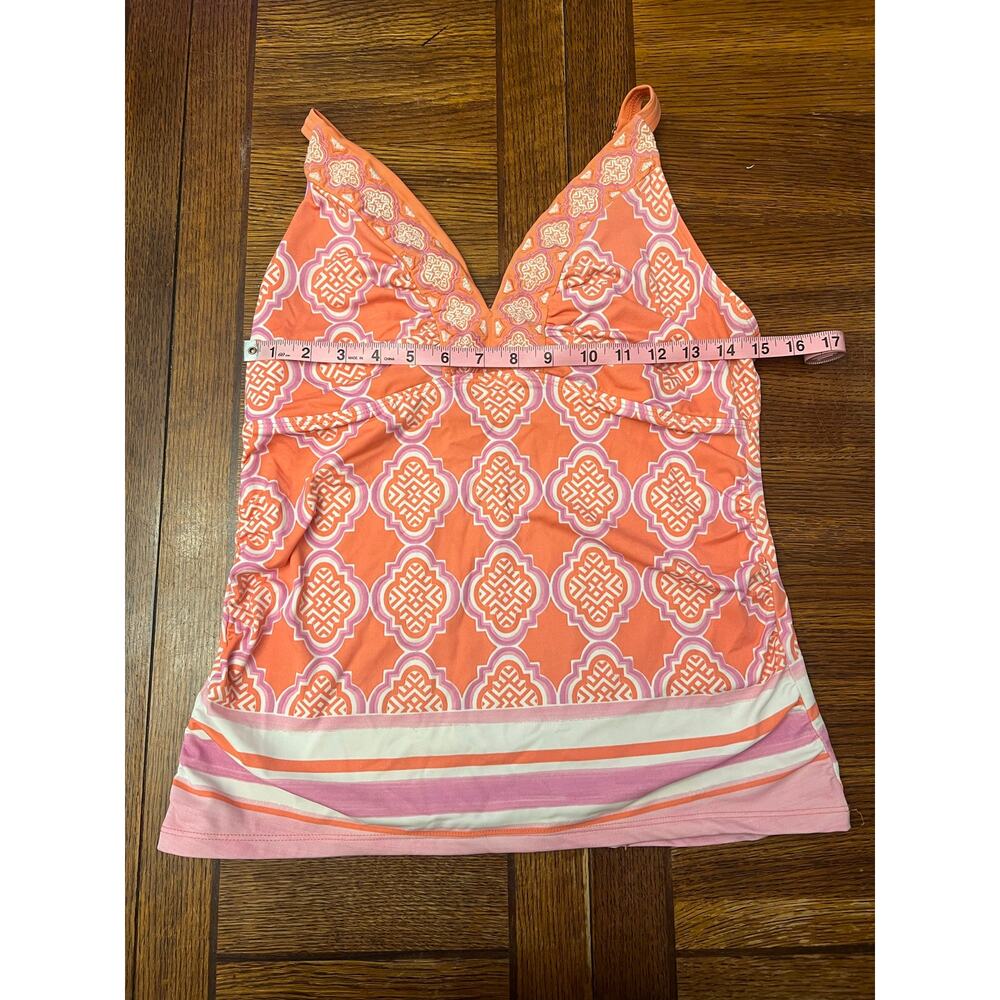 Cabana Life Coral Gables Embroidered Tankini Top Size L UPF 50+ Sun Protective - Picture 4 of 12